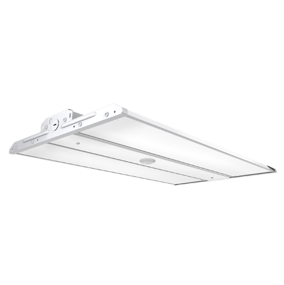 Linear LED Highbay featuring Power and Color Select, 2ft Long, 105W/90W/65W, 120-277V Input, Frosted Lens, 4000K/5000K, 0-10V Dimmable, Premium Series