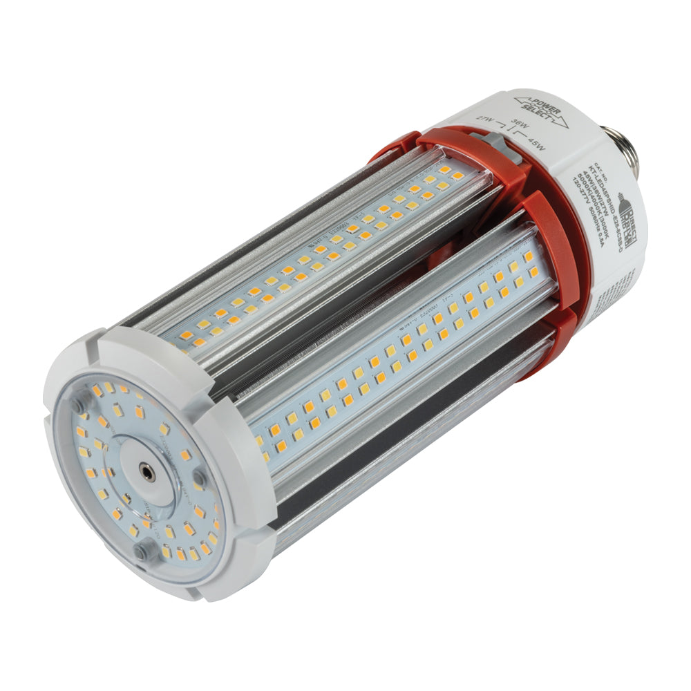 LED HID Replacement lamp feat. Power Select & Color Select. 45/36/27W, 3000/4000/5000K, 120-277V Input, EX39 Base, DirectDrive