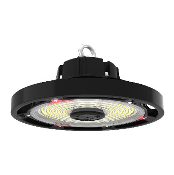 Round Highbay Fixture feat. Power Select & Color Select | 150W /100W/70W, 120-277V Input,3000K/4000K/5000K, 0-10V Dimming. Built in sensor receptacle.